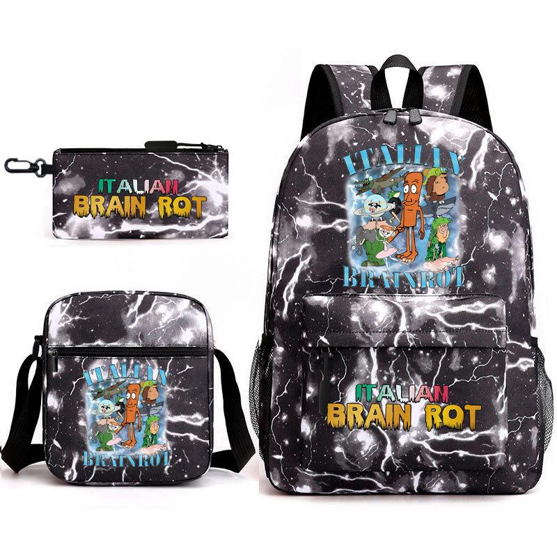 Shanhaijing Primary School Bag Youth Backpack Tongtongsahur Three-Piece Diy Three-piece set