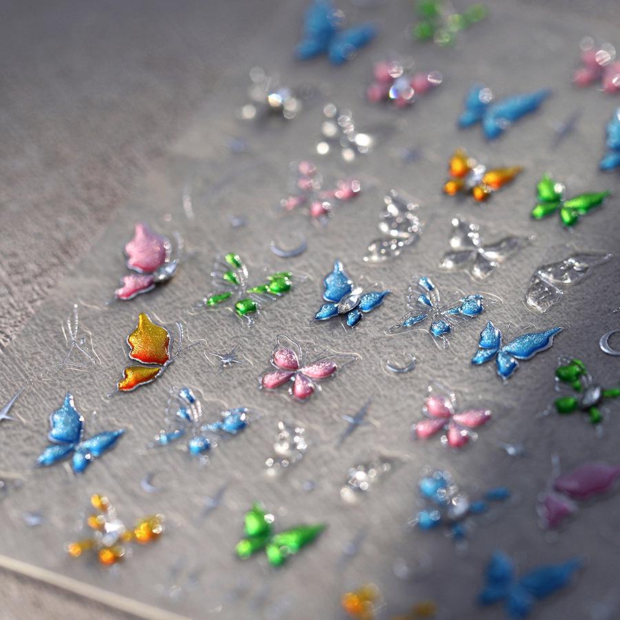 

TENSOR Crystal Butterfly Nail Stickers TL-218 - Self-Adhesive with Hot Stamping