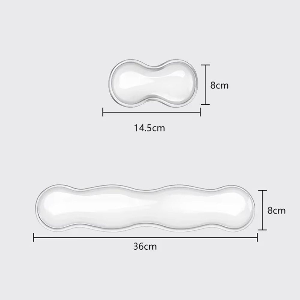 Soft Ergonomic with Wrist Rest Mouse Pad Anti Slip Transparent Keyboard Wrist Rest Silicone Mouse Wrist Rest Home Use