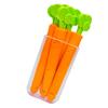 5Pcs Food Sealing Clamp Carrot Shape Reusable Reliable Snack Bag Clips with Magnet Storage Box for Kitchen Home