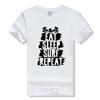 Eat Sleep Surf Funny T Shirt Summer Short Sleeve O-neck Cotton T-shirt fashion casual Tee tShirt Homme