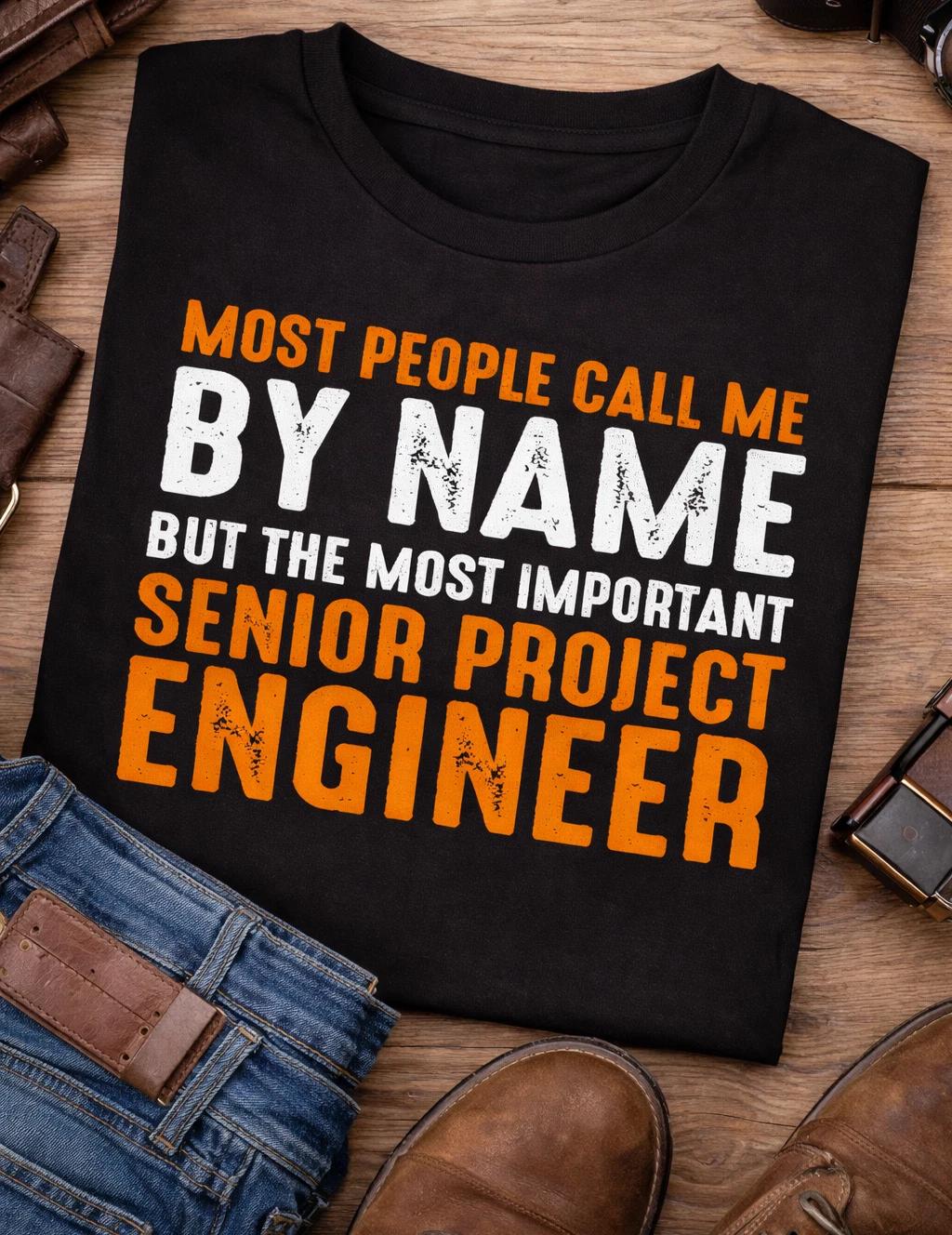 Senior Project Engineer T Shirt Funny Engineer Gift Work Job Slogan Tee 2XL