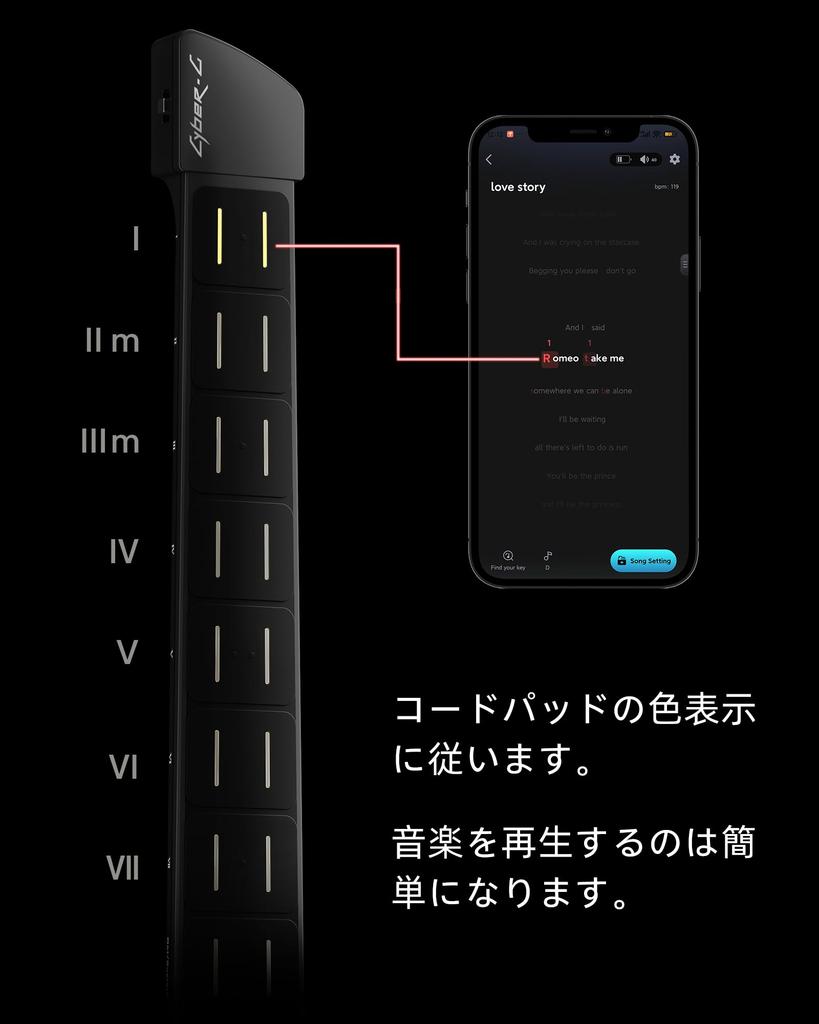 Enya Smart Stringless Portable Multifunctional App Smart Chord Hundreds of Instrument Suitable for Beginners To Professional Guitarists CYBER-G