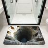 Floor Mat 3D Optical Illusion Rug with Realistic Hole Effect Soft Non-Slip Pet-Friendly Carpet Living Room Hallway Decorative Rug