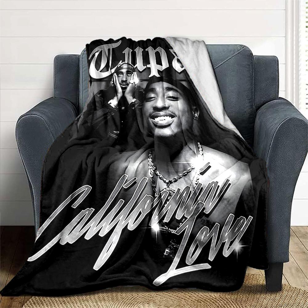 Tupac Kunst Aktivismus Leichte Decke Weich & Perfekt für Sofa Couch Büro Bett Picknicks Vier Jahreszeiten Mehrzweck Modern Ideales Geschenk Zubehör Y15