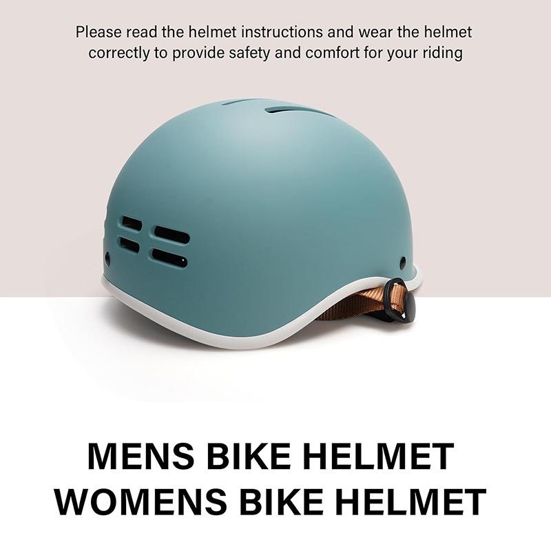 Vintage Bike Helmet with Tail Light Rechargeable Adjustable Riding Helmet Road Casual Riding Helmet