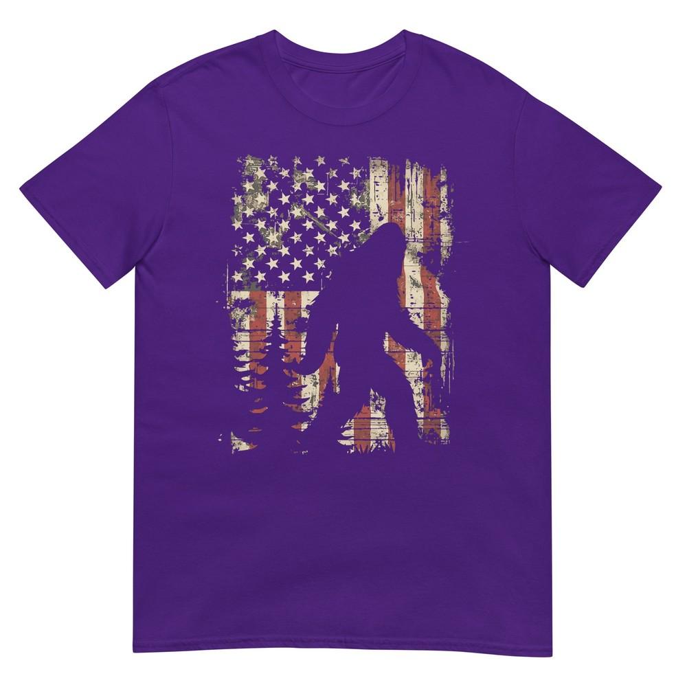 Bigfoot Sasquatch America Flag Patriotic Unisex Unisex Kids Tshirt