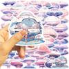 50 Cartoon Colorful UFO Doodle Stickers Personalized Decorative Guitar Notebook Suitcase DIY Waterproof