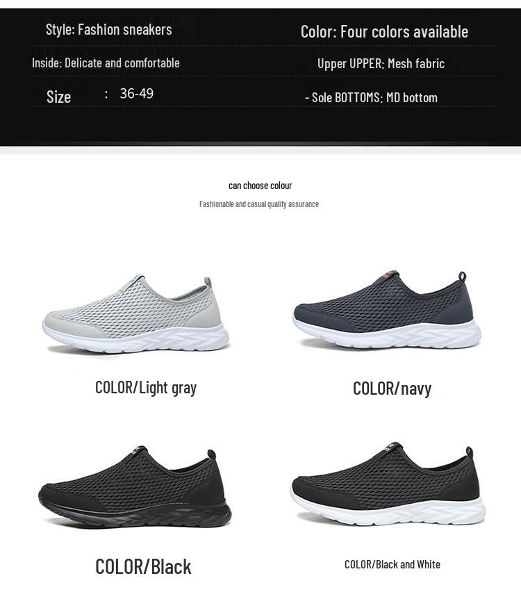 Mesh Low-Top Slip-On Running Shoes for Men & Women - Lightweight, Breathable, Honeycomb Design, Casual Sports, Large Sizes Available.