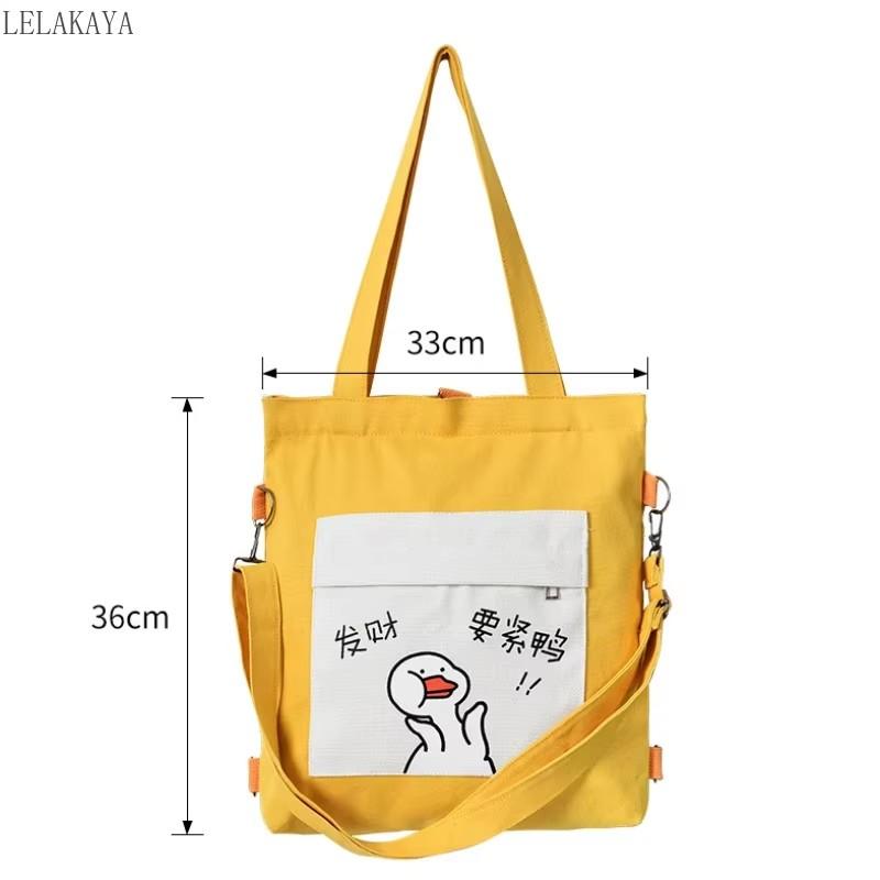 Cute Shiba Inu Dog Crossbody Bag Large Capacity Zipper Oxford Shopping Bags Women Casual Cartoon Printed Shoulder Bags
