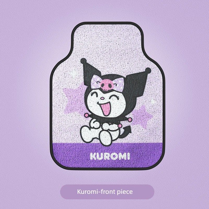 Hellokitty Car Foot Mat Filiform Pad Single Piece Neutral Protective Car Non Slip Carpet Foot Mat Anti-Dirty Mat