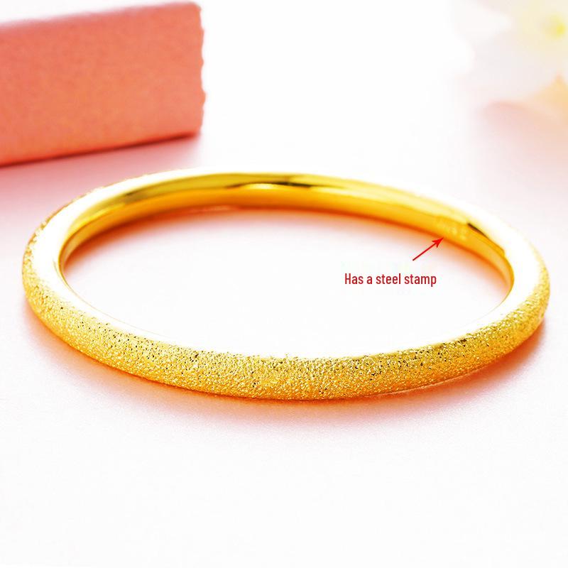 Ancient Matte Gold-Plated Heritage Bangle Bracelet