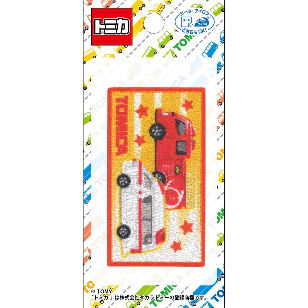 Pioneer Tomica Fire 70mm Wide X 30mm Engine/Ambulance Patch, Long, Sticker/Iron-on Adhesive, TOM550-TOM42