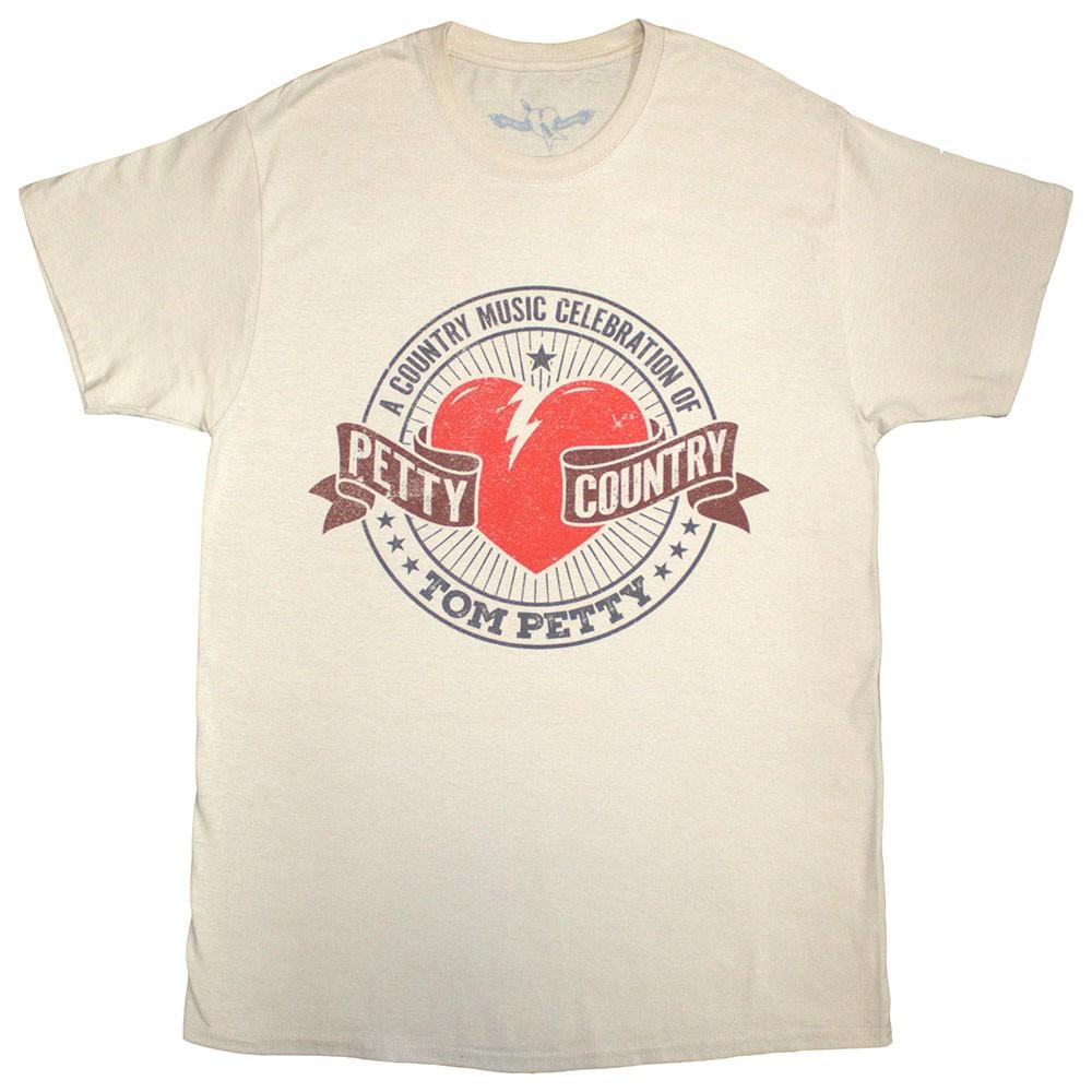 Tom Petty The Heartbreakers Unisex Tshirt Petty Country (Sand) (Medium) S