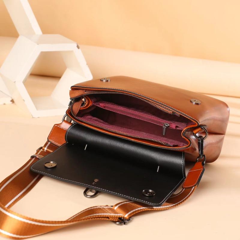 Dámská kabelka z pravé kůže, jarní a letní, ruční, přes jedno rameno, crossbody, velká kapacita, módní a všestranná