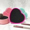 Silikon Schwamm Make-up Pinsel Reiniger Tragbar Reise Herzform Foundation Pinsel Reinigungsmatte Doppelseitig Kosmetikpinsel Waschmatte