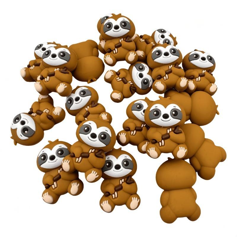 Silicone Cute Cartoon Animal Bead DIY Bead Pen Jewelry Accessories Loose Beads