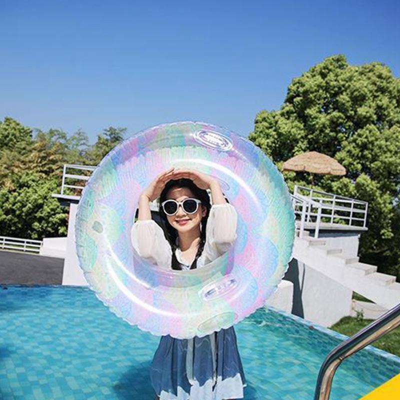 Schwimmring für Erwachsene, lustig, faltbar, leicht, bunt, Strandzubehör