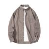 Plaid Striped Long Sleeve Shirt Fashionable Sun Protection Jacket For Men Solid Color Plaid