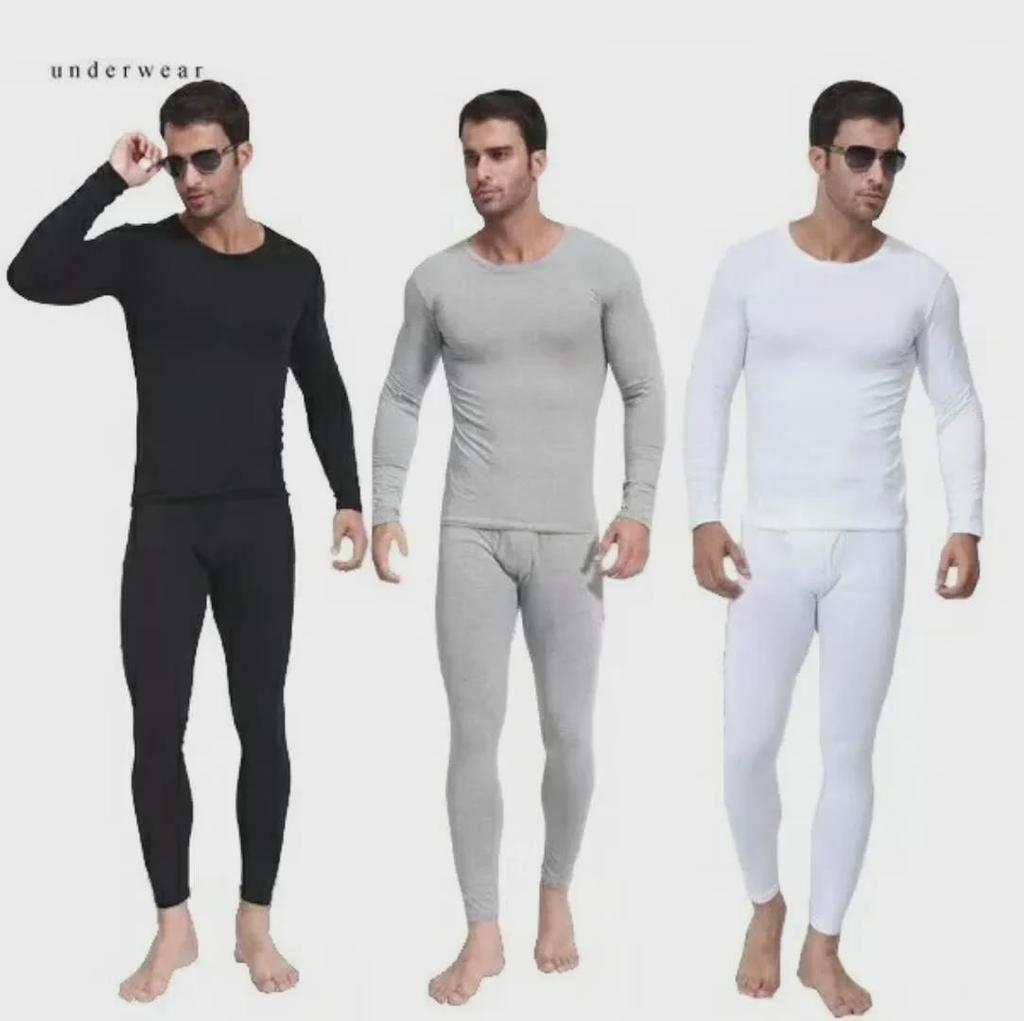 C ont Kind Men's Autumn/Winter Warm Pure Cotton Thin Underwear Set