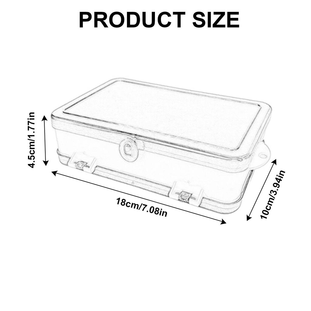 Fly Lures Container Portable Fishing Lure Box Multifunction Jig Head Hook Bait Storage Case Double Sided Organizer Box