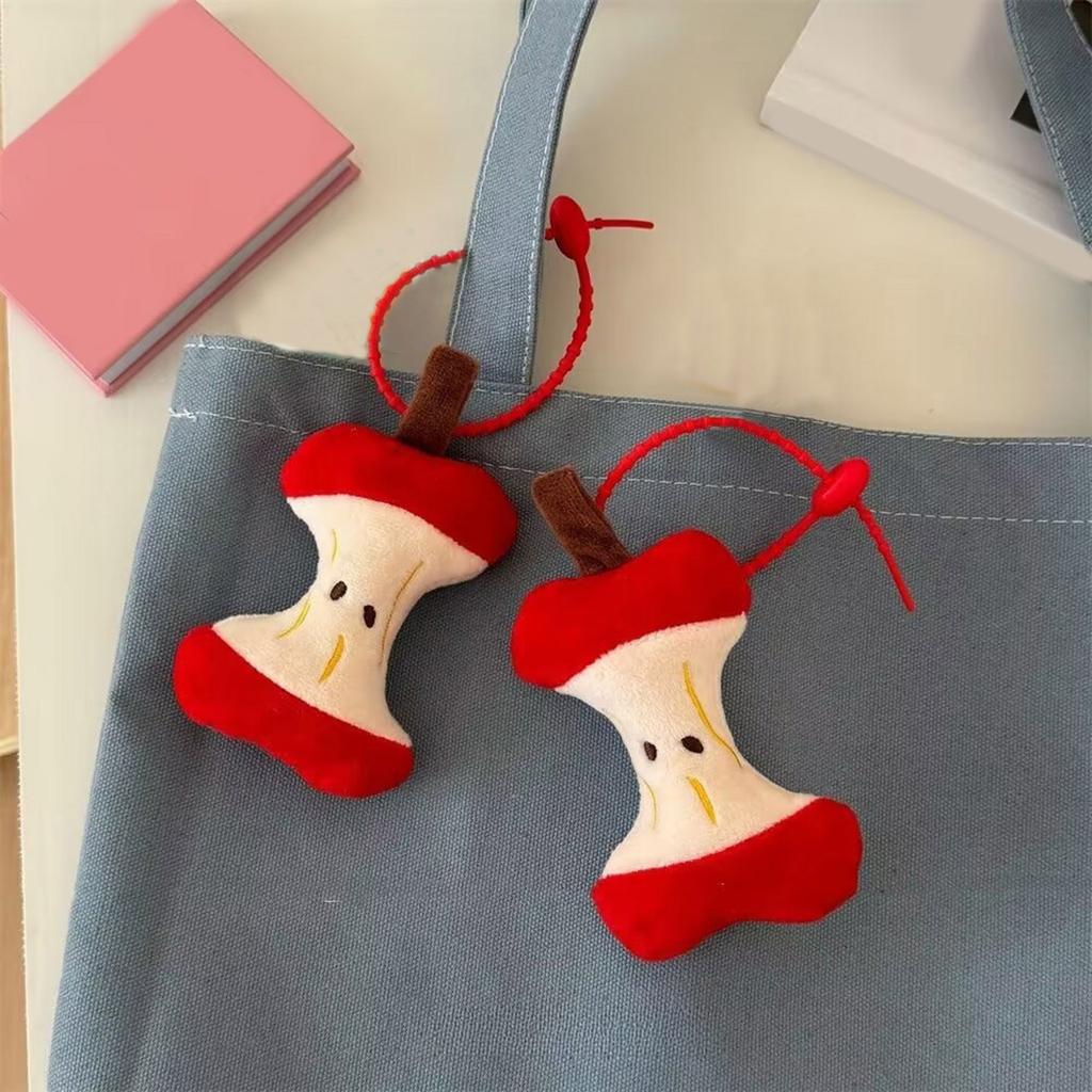 Soft Sturdy Plush Keychain Playful Fruit Core Design Compact Lightweight Multi Functional Decoration for Everyday Use