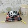 Simulation Cat Doll Plush Toy Mini Realistic Sleeping Kittens On Mat Figurine Stuffed Animal Toy with Cushion for Home Office Room Desktop Decor