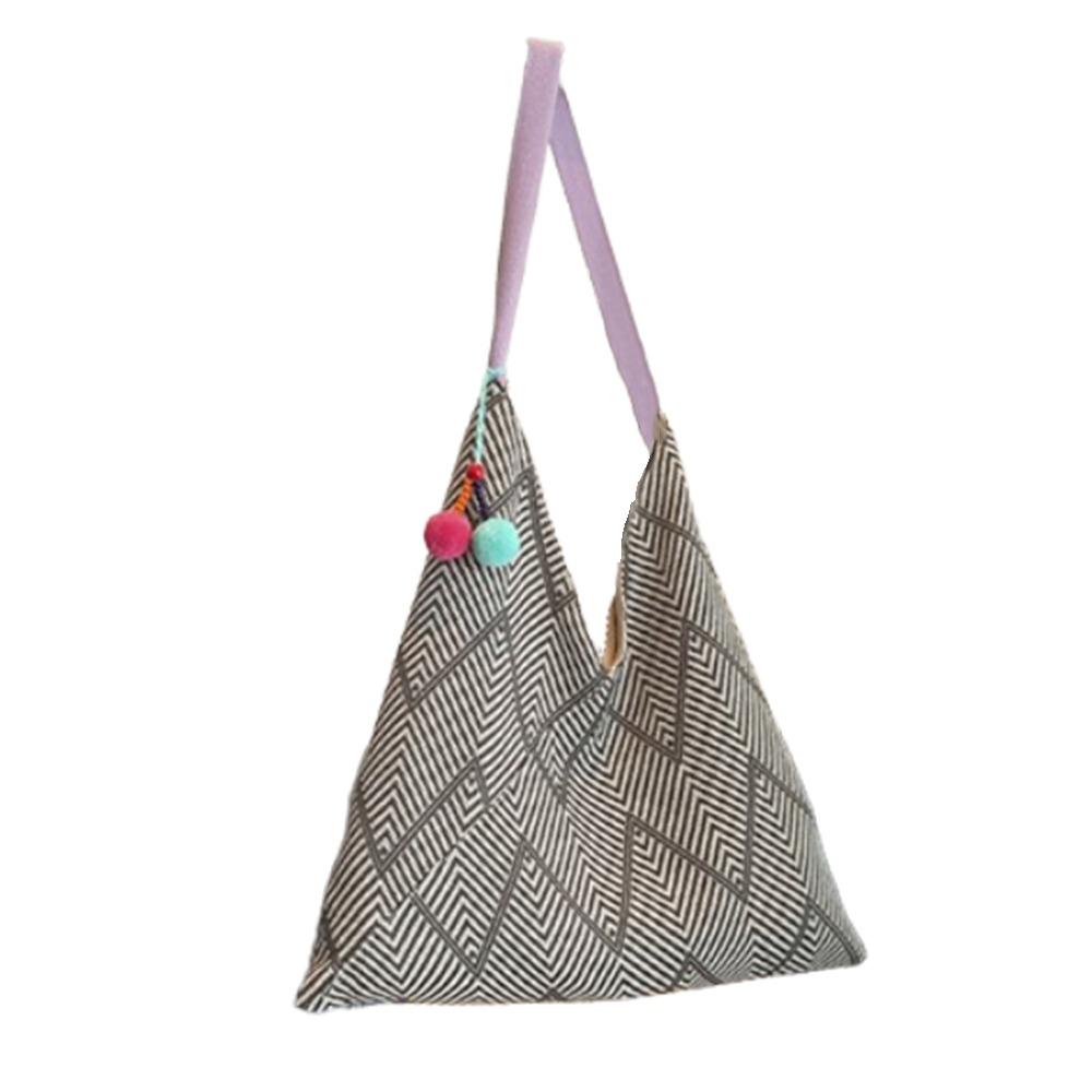 

Striped Pattern Casual Woven Bag Elegant Women Handbags Versatile Summer Shoulder Bag Commuting коричневый