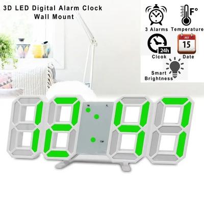 3D Wanduhr LED Digitaluhren Hängende Dekoration Heimdekoration für Schlafzimmerdekor Innenraum Nachtlichtmodus Groß