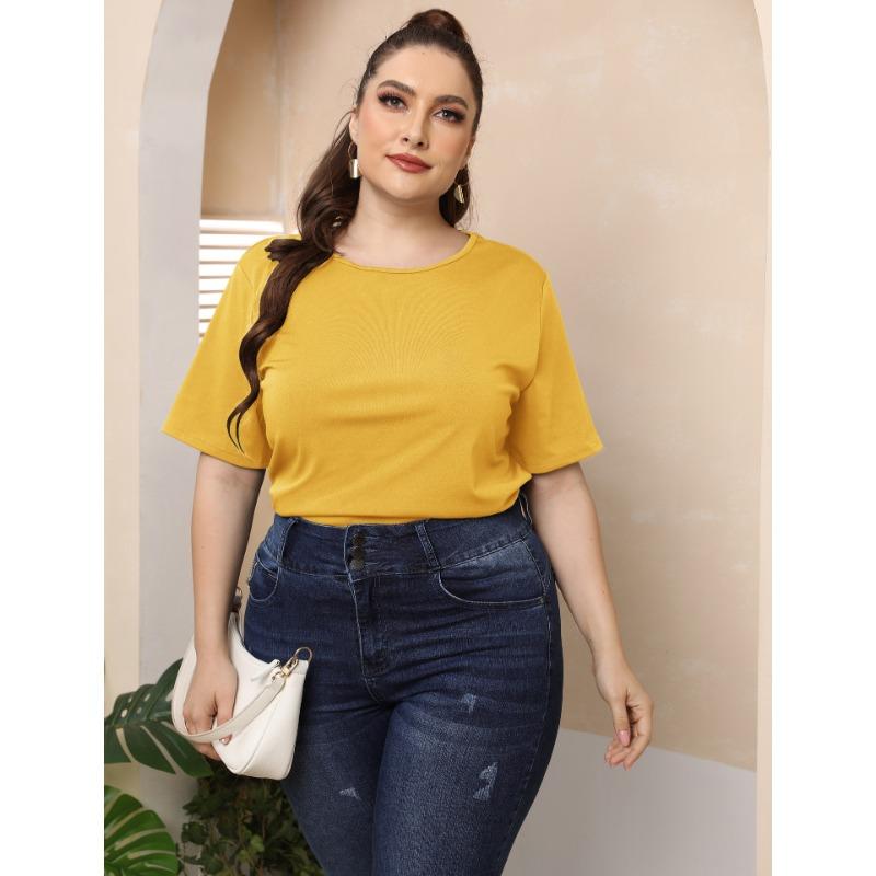 Summer Women's T-shirt Plus Size Sexy Backless Butterfly Hollow Short Sleeve Top Round Neck Casual T-Shirt