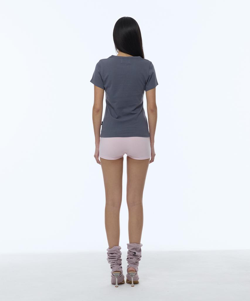 Gillaakaibeu Danger Girl Crop T-Shirts_Navy