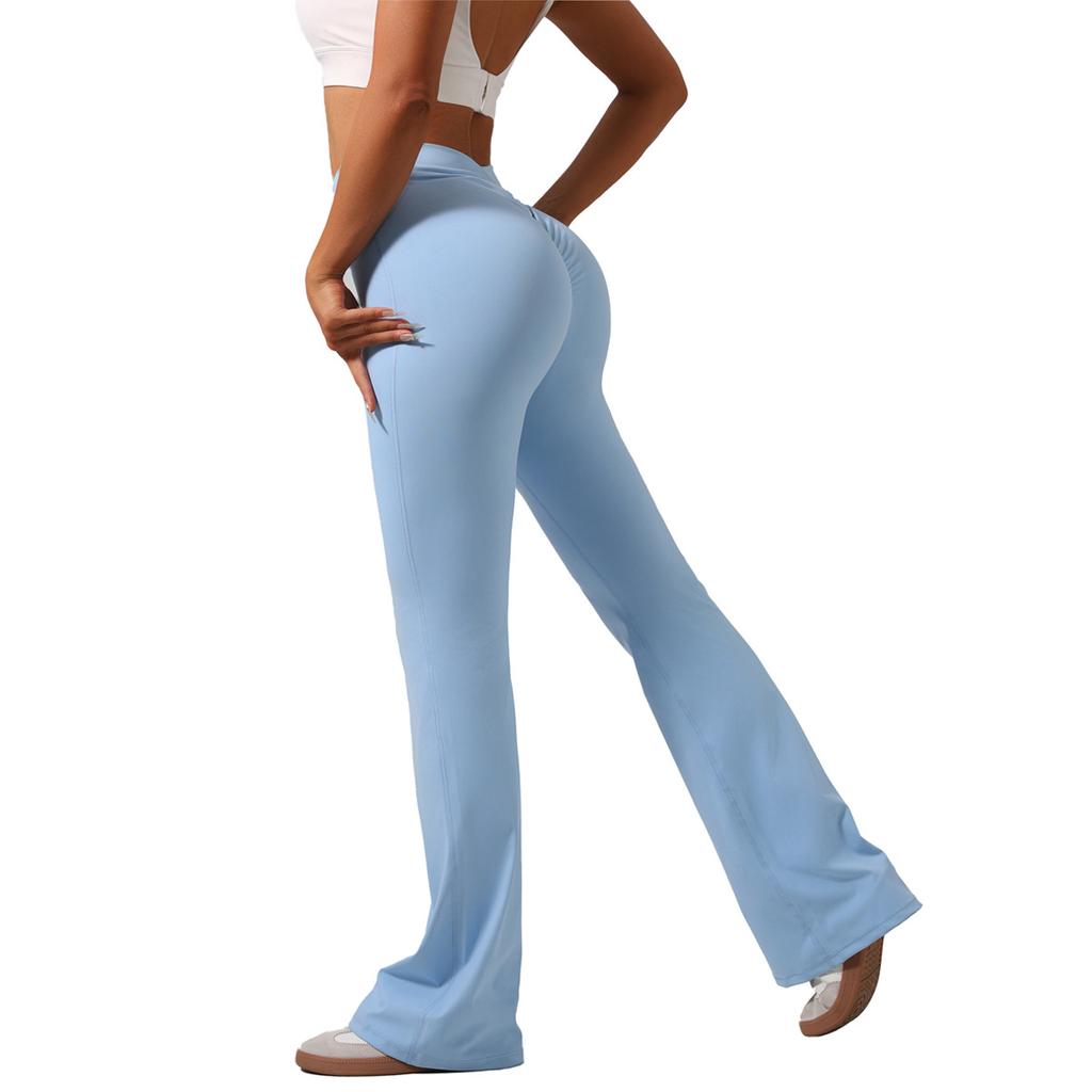 Sports Style High Waist Peach Flared Pants Women's Yoga Pants Hip Lift Peach Hip Sports Trousers