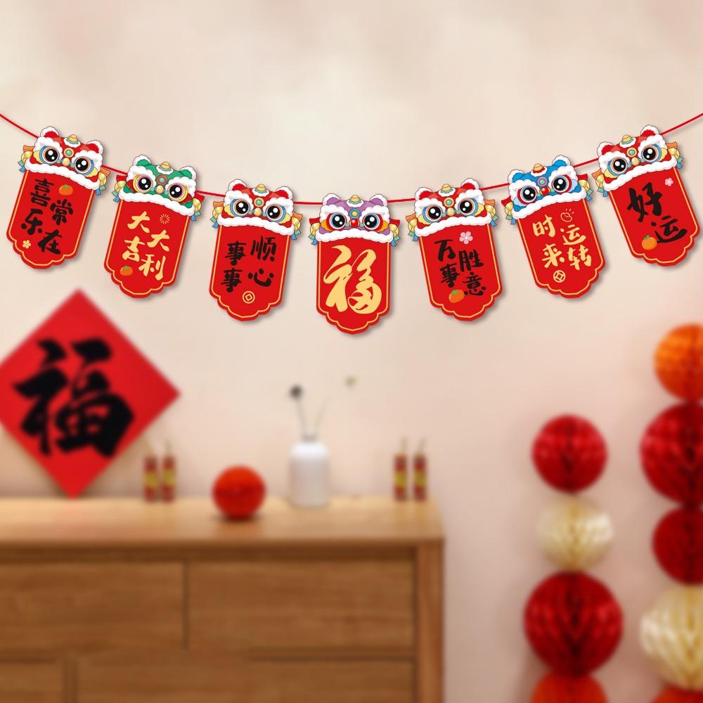 Paper Pull Flag Ornament Cartoon Snake Year Banner Hanging Snake Pendant  Spring Festival