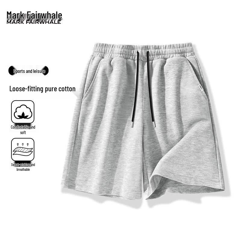 Mark Fairwhale Men s Loose Fit Cotton Sports Shorts L