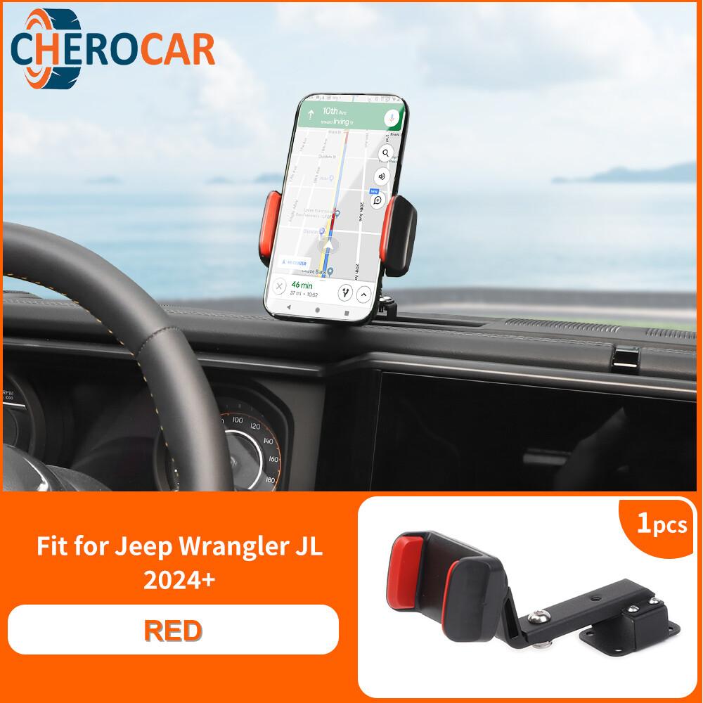 Phone Holder Inner Center Dash Mount Bracket For Jeep Wrangler JL JT 2024 2025