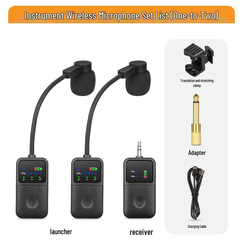 Violin Wireless Instrument Microphone - High-Fidelity for Stage, Recording, and Amplification