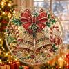 Shining Window Hanging Art Christmas Diamond Ornament, 2D Acrylic Pearl Painting Gift for Friends Family Pattern Suncatcher, Holiday Pendant