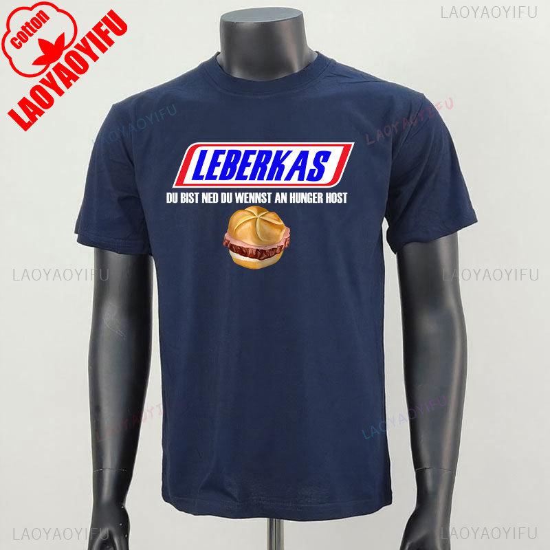 Leberkäse T-Shirt Oktoberfest München Bayern Fun Shirt Lustiges Neues Sommer Kurzarm-T-Shirt Gestartet Lässiges Baumwoll-Print-Oberteil