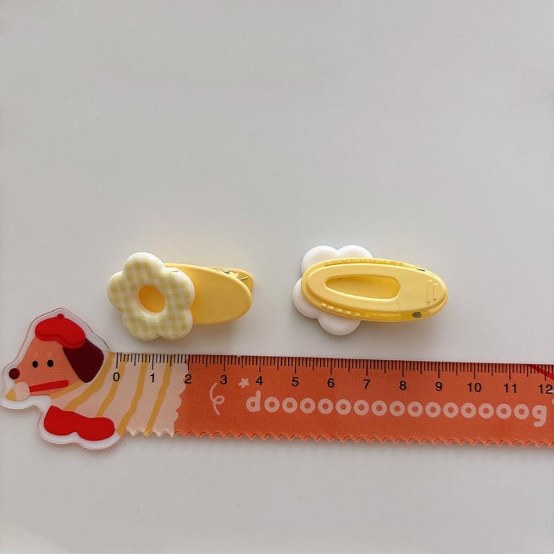 3Pcs/Set Korean Hair Clips Non Slip Girls Floral Barrettes for Baby Side Bangs Toddler Headwear Hair Accessories