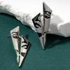 Modern Fashion Abstract Face Design Earrings, Stylish Accessories, Suitable for Daily Wear KTJ