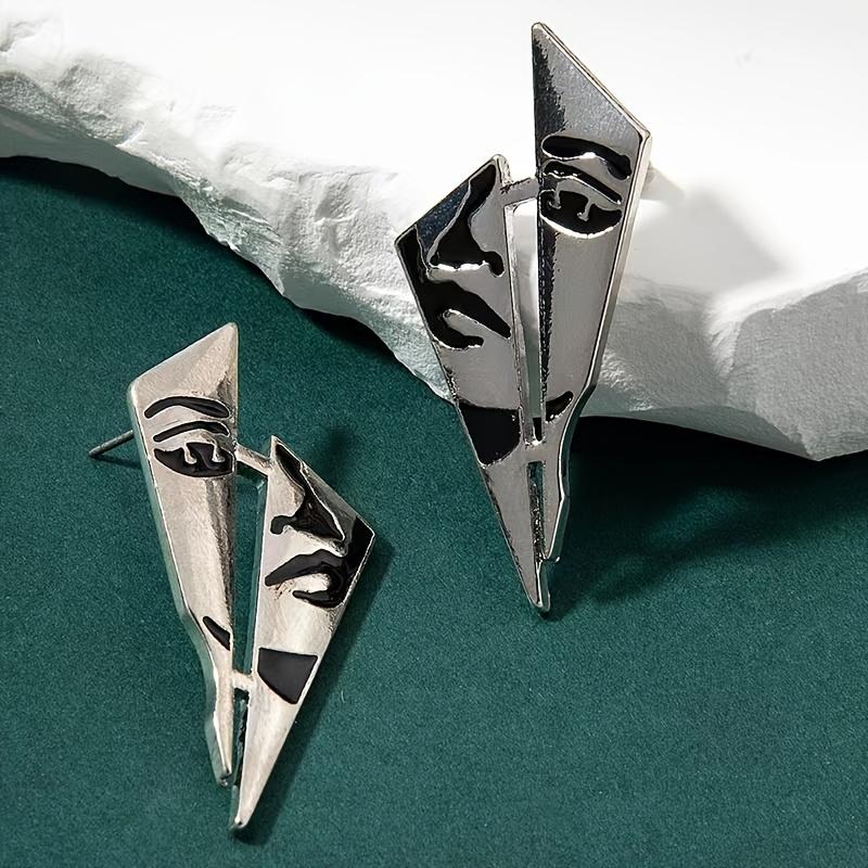 Modern Fashion Abstract Face Design Earrings, Stylish Accessories, Suitable for Daily Wear KTJ