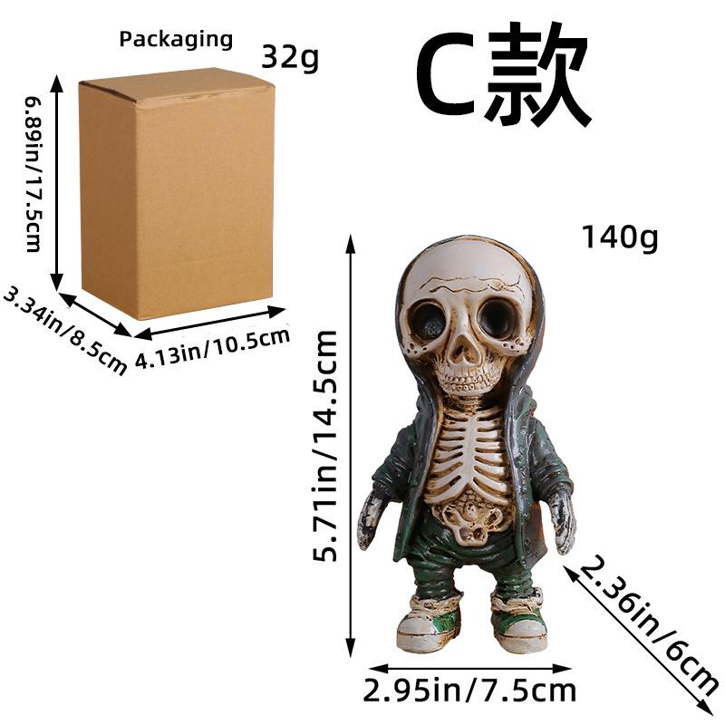 Cool Skeleton Figurines, Stylish Resin Decorative Dolls