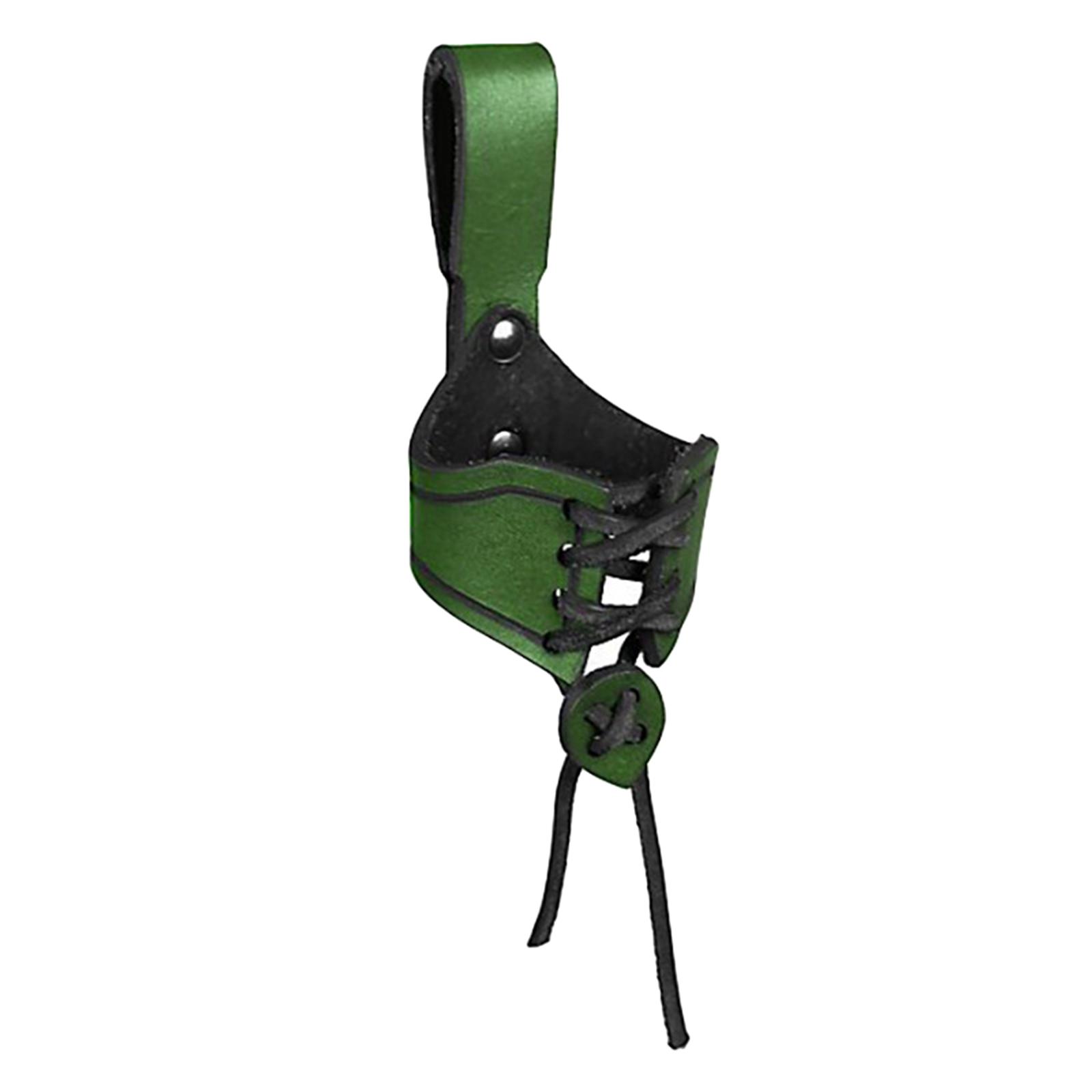 

Чехол для кружки в форме рога / держатель для кружки викинга, подстаканник, чехол для чашки из бычьего рога, пояс для пивной кружки, вешалка для ремня, средневековое крепление 200ml зелёный