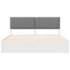 Bed Frame with Upholstered Headboard Light Grey 180 X 200 Cm
