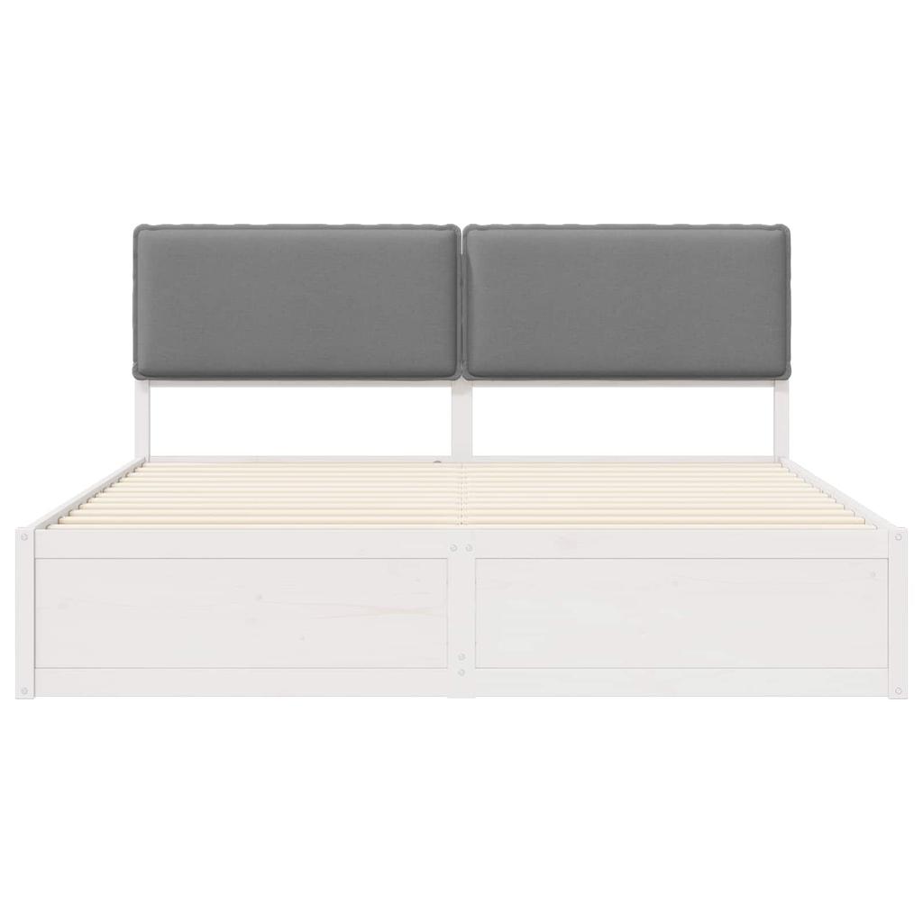 Bed Frame with Upholstered Headboard Light Grey 180 X 200 Cm