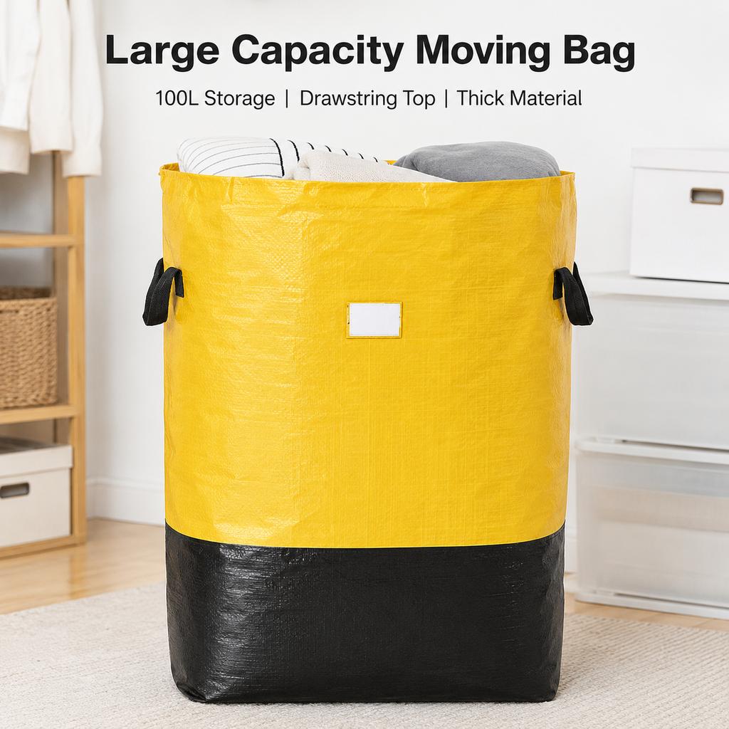 Xiaomi Large Moving Packing Bag Waterproof Storage Sack with Drawstring Closure Reinforced Handles Label Pocket for Dorm Travel Clothes450000