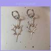 Geometric Star Earrings Alloy Pendant Gothic Retro For Women