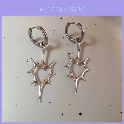 Geometric Star Earrings Alloy Pendant Gothic Retro For Women
