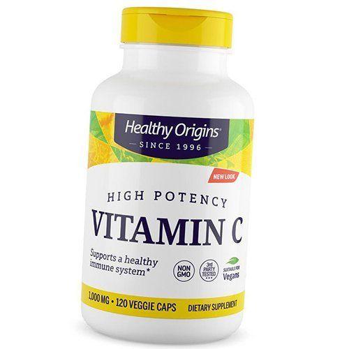 Vitamin C, Ascorbinsäure, Vitamin C 1000 Kapseln, Healthy Origins 120 Gemüsekapseln (36354057)