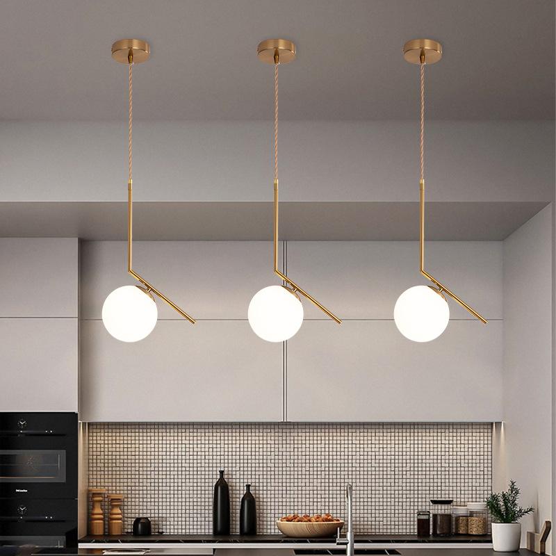 Bedroom Pendant Lamp, Bedside Simple Modern Restaurant Single Head Pendant Lamp, Nordic Creative Bar Table Lamp